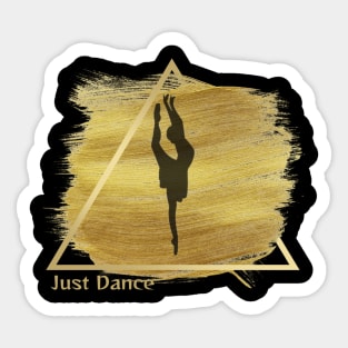 gold ballet dancer design Sticker